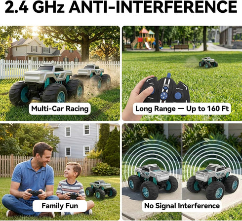 Werlutch 1:14 4WD 2.4 6+ Remote Control Car, Amphibious RC Cars, Waterproof All Terrain Monster Truck, GHz RC Toys