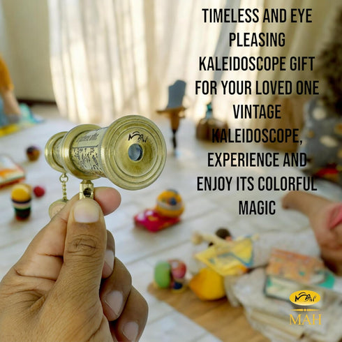 Handmade Brass Kaleidoscope - Vintage Collection Magic Kaleidoscope, Educational Gift for Kids and Adults