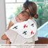 Mazeann 2 Pack Airplanes Planes Burp Cloths Baby Boys Girls Absorbent Soft Cotton Burping Cloths Rags