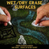 32 100+ 1" CZYY DND Battle Map Book Reusable Dry/Wet Erase Mats with Scenery Decals, Grid & Lay-Flat Binding - Portable