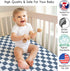 Sweet Jojo Designs Baby Fitted Mini Crib Sheet (Blue Gingham Checkered Plaid) for Boys, Newborn/Infant Nursery, Play