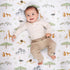 2 Pack Crib Sheets Neutral - Fitted Baby Crib Sheets Bed for Girl Boy - Standard & Toddler Mattress (Safari Adventure)