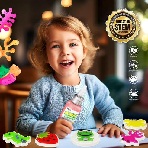 12 12 Summer 3+(12 Magic Water Toy Elf Kit, Water Fairy Water Gel Kit with Magic Gels, Shape Molds, Fun Toys Gifts Kids
