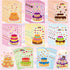 32 Sheets Make Your Own Birthday Cake Stickers, Creative Fun Happy Birthday Cake Game Sticker Kits for Kids Birthday
