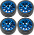 ShareGoo OD 2.55" Rubber Tires with Plastic Wheel Rims 12mm Hex, Compatible with HSP Tamiya Kyosho Traxxas