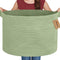 MEGASKET Extra Large Green Basket, 22" X 22" X 14" Woven Cotton
