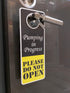 Do Not Disturb Sign, Pumping in Progress Door Hanger, 2 Pack, Double Sided for Any Place