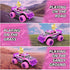 1:20 20Km/h 2.4GHz Remote Control Car for Girls: Scale Pink Purple Rc Truck with LED Light and DIY Windmills - All