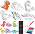 Gemscream 30 Pcs Dinosaur Painting Crafts Kit for Kids Magnets Color Your Own