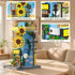 Set 3-Story 1580PCS Sunflower House Building with LED Light, Japanese Street View House Blocks, Creator Architecture