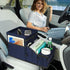 2-in-1 11 Backseat Organizer for Kids & Adults Car Seat Cooler Warmer with Writing Tray, Cup Holders & Storage