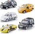 Die Cast Metal Little Toy Cars Set of 5, Openable Doors Pull Back Car Gift Pack for Kids
