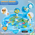 Tummy 31.5"31.5" 3-12 Time Mat Extra Large for Months Baby, Inflatable Water Playmat with Mirror, Teethers, Rattles