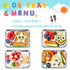 TeamFar Kids Plates Set of 4, Stainless Steel Toddler Training Trays, 7.3"×5.3"×0.8", Healthy & Toxic Free, Dishwasher