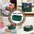 OIAHOMY Woven Gift Basket with Gift Bags and Ribbons for Baby Showers - Green