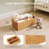 Diaper Caddy Organizer, Hand Rattan Nursery Baby Basket Changing Table Organizer for Baby Essentials, Baby Shower