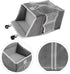 BESPORTBLE Hanging Storage Bag and Diaper Organizer for Nursery, Multi-pocket Gray Fabric Hanging Organizer for Crib