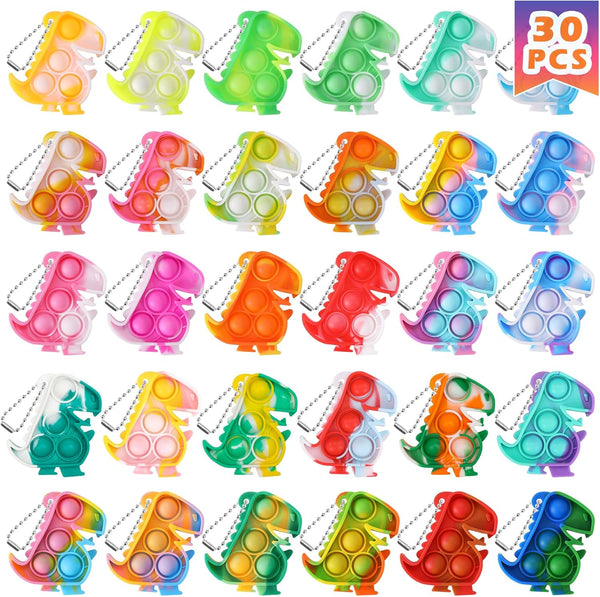 Dinosaur Party Favors Dinosaur Keychains Kids Party Favors Fidget Toys Bulk 30