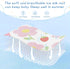 SyXIOP 28" 52" Cute Pink-Flowered Strawberries Cooling Baby Waterproof Crib Mattress Cover x Reusable Crib Bumper Pads