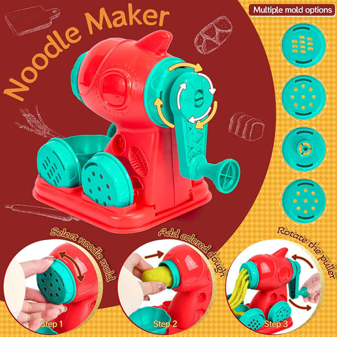 ZYYBQW 3 1 Sets 3-4-8, Playset in Color Dough for Kids Ages Dough Tools Accessories Kit, Ice Cream Noodle Hamburger