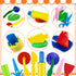 12 Set Clay and Dough Tools Pcs Basic Dough Tools for Kids with Extruders, Rolling Pin, Cutters,Plastic Hand Scraper