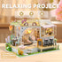 DIY Miniature Cat Cafe Dollhouse Kit - Perfect Valentine's Gift