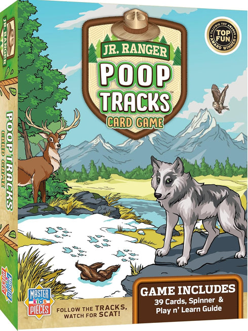 Masterpieces Jr Ranger Poop Tracks Card Game - Ages 6+, 2-6 Players, Medium