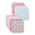 Spasilk Soft Terry Washcloth Wipes Set, Pack of 10 for Newborn Boys and Girls, Pink Coral
