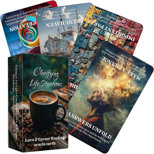 Clarifying Life Situations Oracle Cards, Love and Career Deck for Beginners, Covering Life, Love, and Spiritual Journey