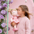 Plush Cherry Girl Doll - Soft Pink Baby Gift with Adorable Gift Bag