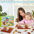 4-in-1 Farm Wooden Puzzles for Kids Ages 4-6, 24 PCS Jigsaw Puzzles for Toddlers 2-4, Educational Gifts