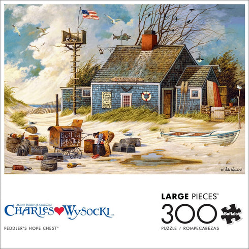 Buffalo Games - Charles Wysocki - Peddler's Hope Chest - 300 Piece Jigsaw Puzzle for Families Challenging Puzzle Perfect for Game Nights