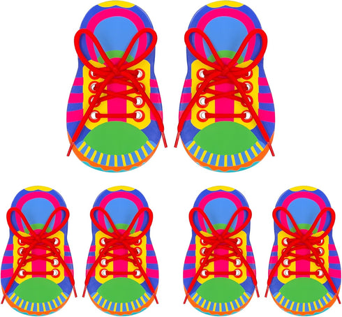 ZAKVOOR Shoelace Threading Teaching Toys - Learn to Tie Shoelaces for Kindergarten Early Educational Rope