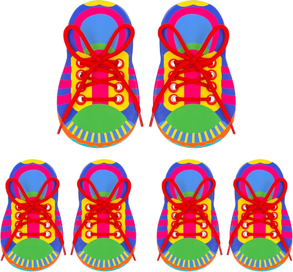 ZAKVOOR Shoelace Threading Teaching Toys - Learn to Tie Shoelaces for Kindergarten Early Educational Rope