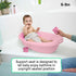 4-in-1 2 0M+ Ingenuity Room to Soak Baby Bath Tub in Pink, Newborn to Toddler, Adjustable Full Coverage Sling