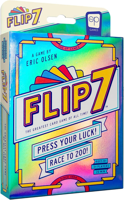 USAOPOLY Flip 7, The Ultimate Blend of Press Your Luck & Strategy,
