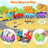 Set 1-3 1 2 3 4 5 Electric Train for Toddlers, Realistic Steam Train Toys for Kids with Tracks, Animal Toys