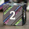 DNDND Colorful Stripe Metal Dice, Full Set Glitter Stripes Metallic DND Dice