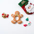 Jimibaby 100% 3.5 3.15 0.3 Inch Christmas Teether Teething Toy Gingerbread Man, The First Christmas teether for Baby