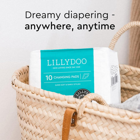 50 Count 23,6" 23,6" LILLYDOO Disposable Baby Changing Pads Liners x Super Soft, Without Perfumes & Lotions