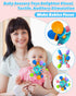 Baby Teething Toys for 0-6 6-12 Months Ages 0-2, Tummy Time Montessori Toys for Babies 0 3 6 9 12 18 Months, Newborn Infant Rattles Chew Sensory Toys, Baby Shower Gifts for Boys