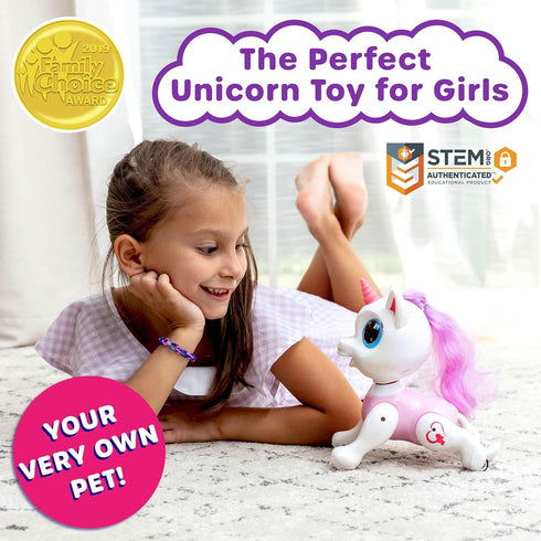 Programmable Power Your Fun Robo Pets Unicorn Toy for Girls and Boys - Remote Control Robot Toys with Interactive Hand
