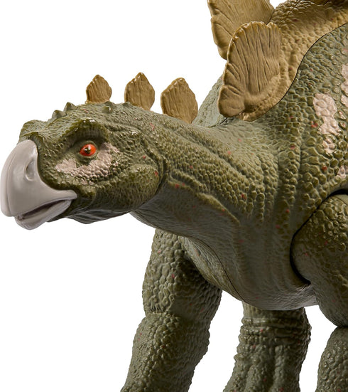 Jurassic World Wild Roar Hesperosaurus Dinosaur Figure with Roar Sound & Attack Action, Posable Toy