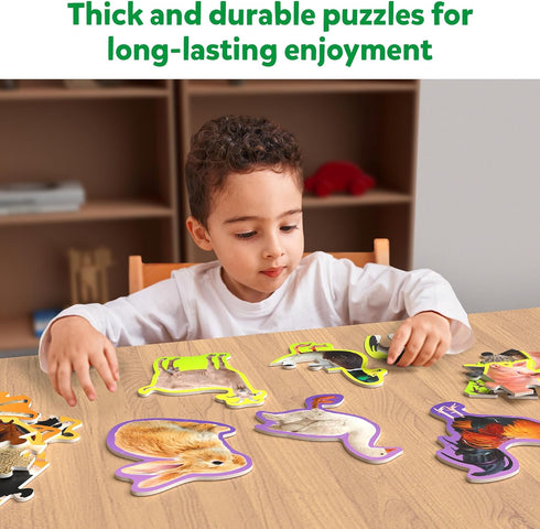 Skillmatics Step by Step Puzzle - 40 Piece Farm Animal Jigsaw, Educational Montessori Toy for Kids Ages 3-5+