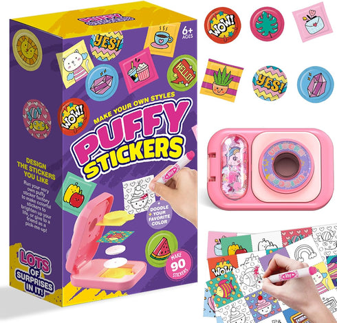 Hewaurorion Puffy Sticker Maker Kit for Kids - Make Your Own 3D Stickers