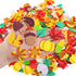 Elcoho 600 Pieces Self-Adhesive Foam Fall Stickers, Thanksgiving Leaf Decals for Autumn Party Decoration