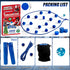 Mowtential Set, 20 1 1 1 2 14+) Magnetic Chess Game Magnet Game with Stones, String, Dice, Storage Bag, Compact Travel
