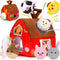 Baby Toys 6-12 Months: Plush Surprise Barn with Stuffed Farm Animals, Rattle,
