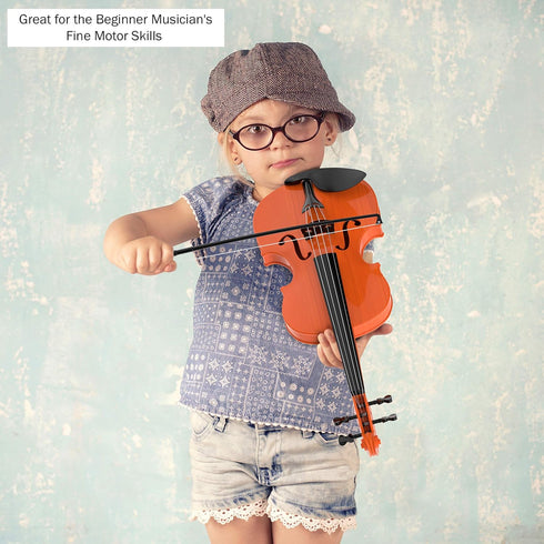 Hey! Play! Kid’s Toy Violin with Bow, 4 Adjustable Strings - Realistic-Looking Instrument for Learning Classical Music