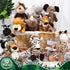 HyDren 10 Pcs Safari Stuffed Animals Plush Jungle Toys for Girls Boys, Elephant, Giraffe, Lion, Tiger, Monkey, and More